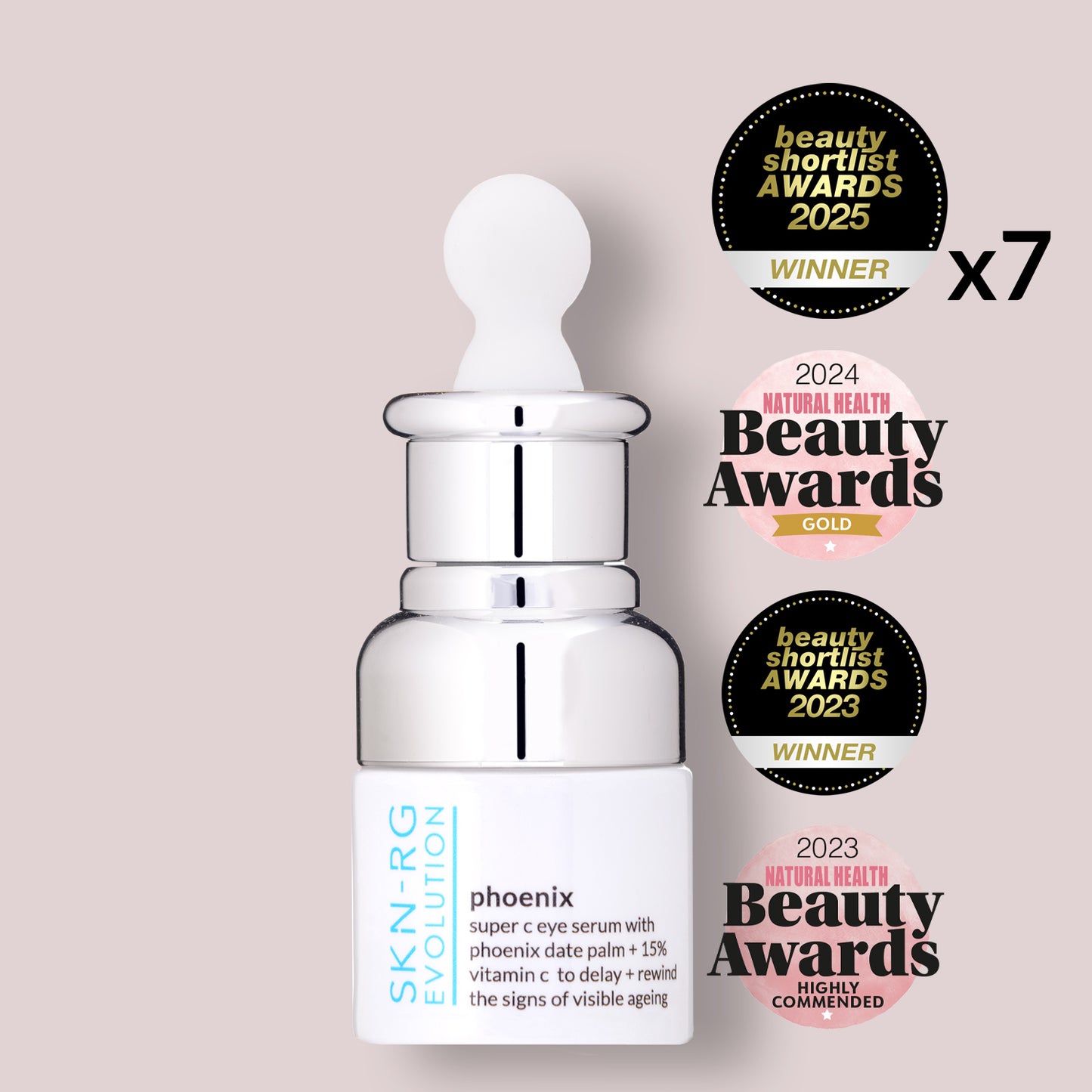 beauty shortlist award winner 2025 skinrg sknrg Phoenix Super c by Best eye serum all categories www.skin-rg.com