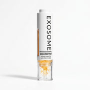 A single tube of Exosome Exo Eternol retinol serum on a clean white background. The cylindrical white tube features black text and a clear lower section showing the golden-yellow oil inside Exo Eternol By Skin-rg Skincare The Retinol Exosome
