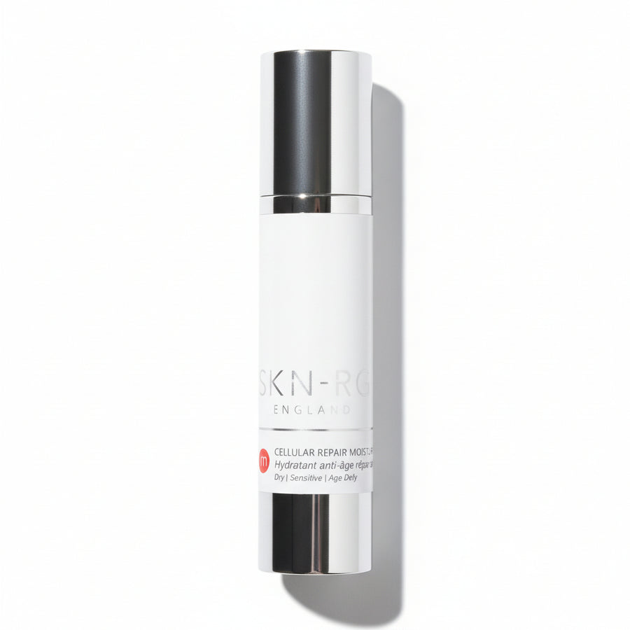 Cellular Repair Moisturiser by Skin-rg Skincare bottle with 'SKIN-RG' branding on a white background