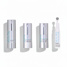 Set of skincare products with 'SKIN-RG Evolution' branding on a white background
