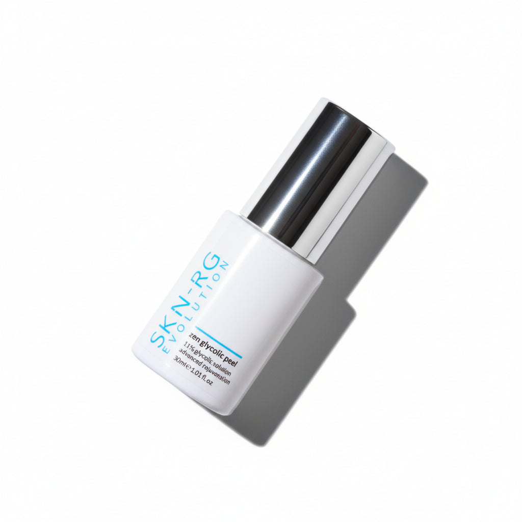 Zen Glycolic Peel 30ml Skincare bottle with 'SKIN RG' branding on a white background