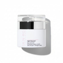 Skincare jar labeled 'night blossom' on a white background by skin-rg best menopause Wild Yam cream