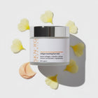 Skin-rg Skincare collagen boosting face mask with texture flower petals on a white background