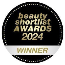 www.skin-rg.com Beauty Shortlist Awards 2024 Winner badge in black and gold.