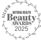 Silver award for Natural Health Beauty Awards 2025, featuring "The Lift" product.