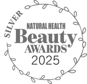 Silver award for Natural Health Beauty Awards 2025, featuring "The Lift" product.